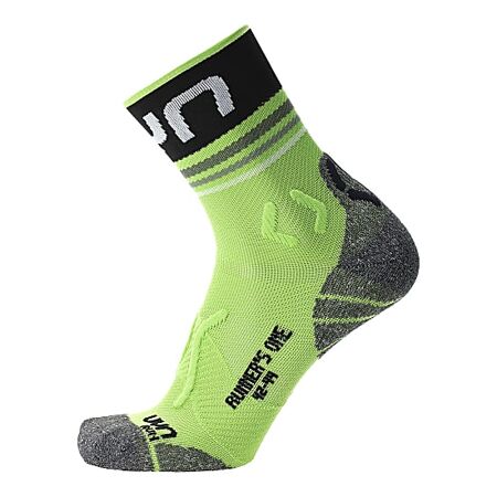 Męskie skarpety do biegania UYN Runner's One Short Socks Lime - Black