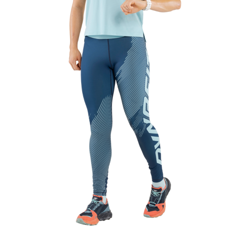 Női leggings futáshoz Dynafit Ultra Graphic Blueberry
