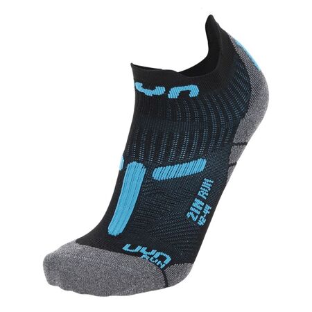Pánské běžecké ponožky UYN Running 2 IN Black-Turquoise