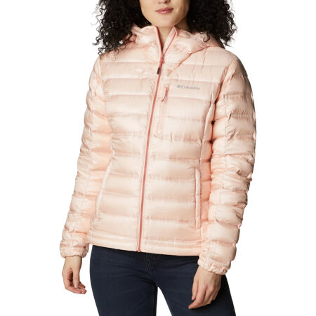 Geacă Columbia Pebble Peak™ Down Hooded Jacket pentru femei Peach Blossom