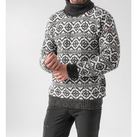 Wełniany sweter Devold Hoddevik Unisex Wool High Neck Anthracite