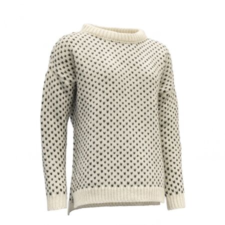 Női gyapjú szvetter Devold Nordsjø Wool Sweater Offwhite