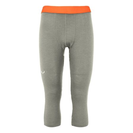 Pantaloni termici Salewa Cristallo Warm AMR 3/4 pentru bărbați Heather Grey