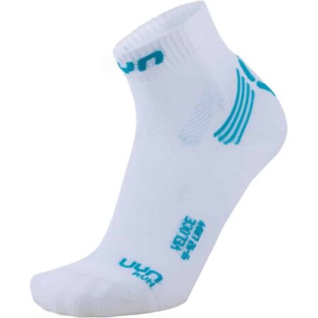 Damskie skarpety do biegania UYN Veloce Running Socks White - Blue