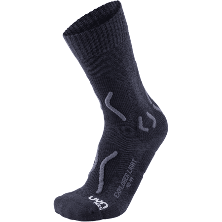 Męskie skarpety turystyczne UYN Explorer Light Trekking Socks Charcoal