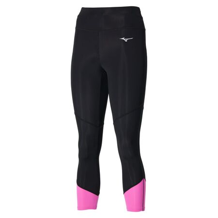 Mizuno Impulse Core 3/4 Tight női leggings futáshoz Black-Pink