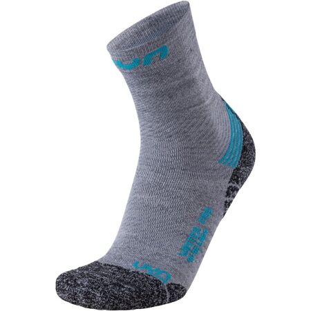 Dámské běžecké ponožky UYN Winter Pro Run Socks Aqua blue - light grey